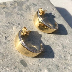 Ralph Masri Modernist 18kt Yellow Gold Diamond Hoops