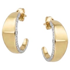 Ralph Masri Modernist 18kt Yellow Gold Diamond Hoops