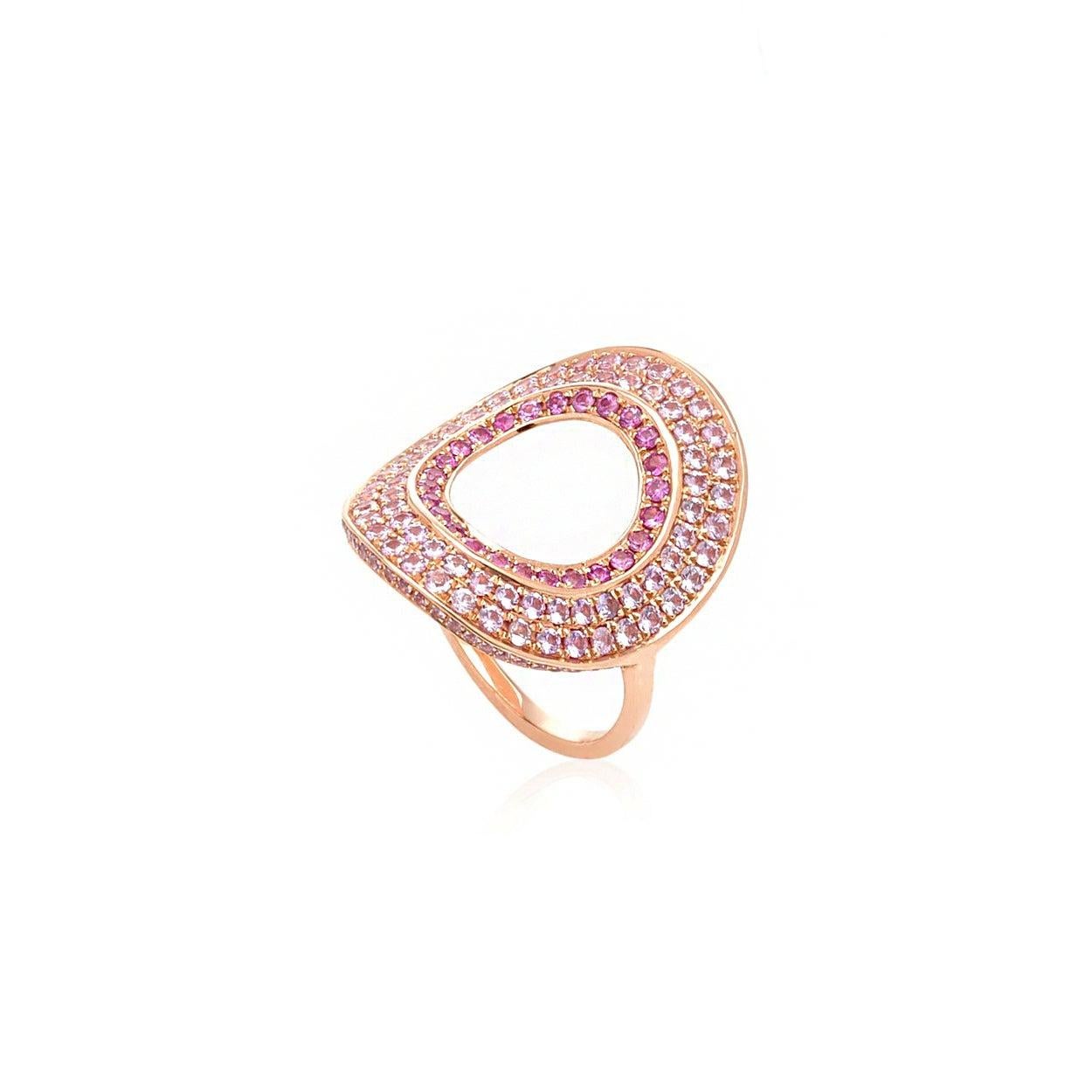 For Sale:  Ralph Masri Modernist Circular Pink Sapphire Ring 3