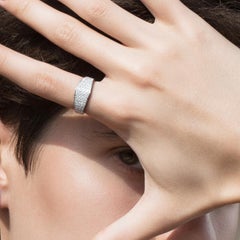 Ralph Masri Modernist Diamond and Sapphire Ring