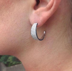 Ralph Masri Modernist Diamond Sapphire Small Hoops