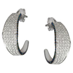 Ralph Masri Modernist Diamond Sapphire Small Hoops