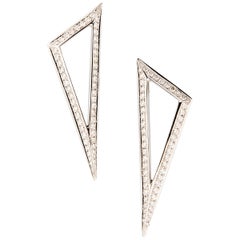 Ralph Masri Modernist Diamond Triangle Earrings