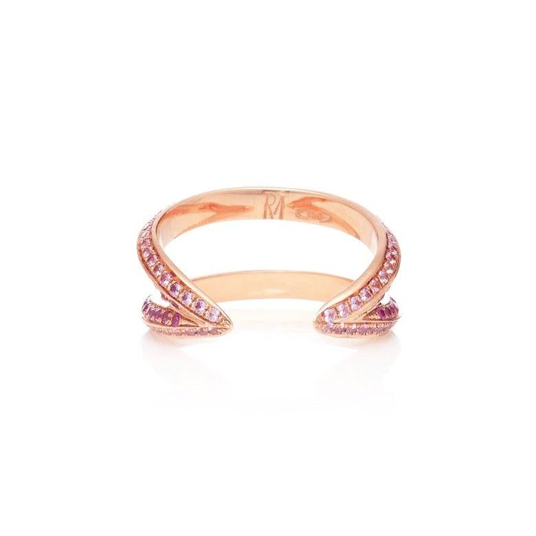 For Sale:  Ralph Masri Modernist Open Pink Sapphire Ring 4