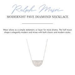 Ralph Masri Modernist Pave Diamond Necklace