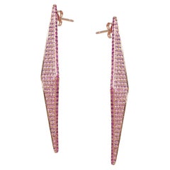 Ralph Masri Modernist Pink Sapphire Earrings