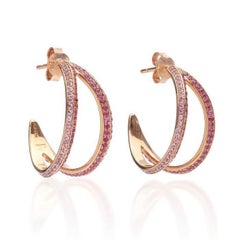 Ralph Masri Modernist Pink Sapphire Hoops
