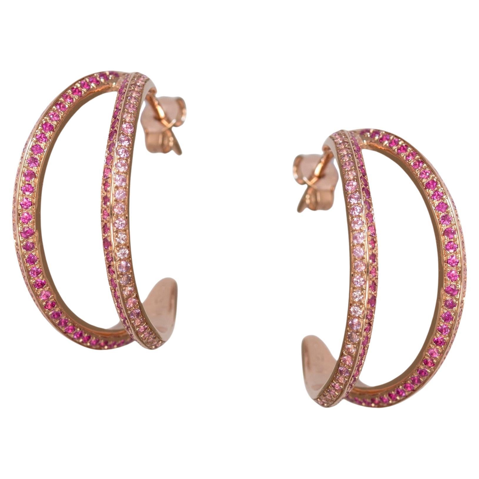 Cerchi con zaffiro rosa modernista Ralph Masri