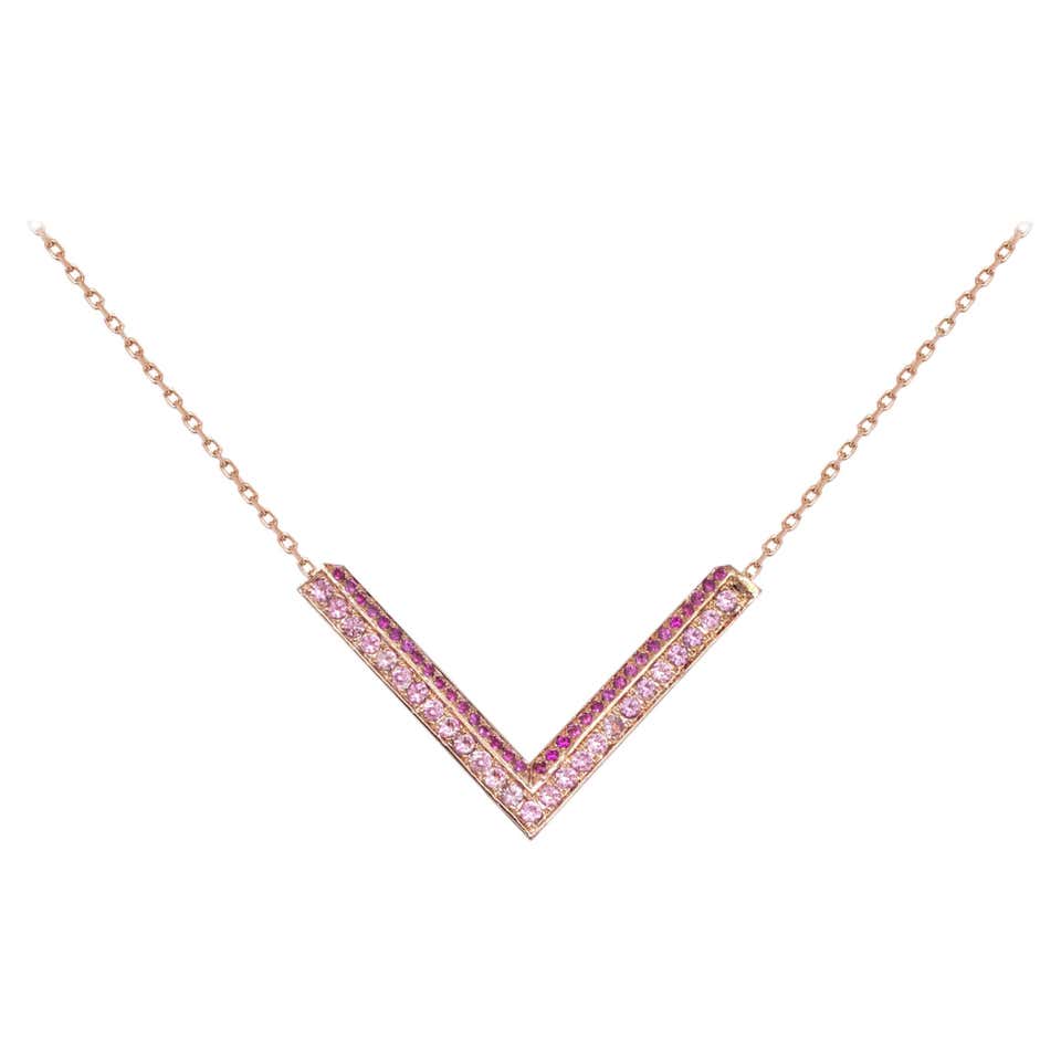 Louis vuitton pink sapphire necklace Clearance