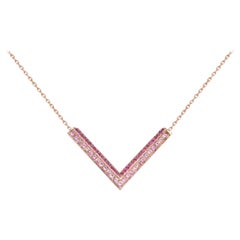 Ralph Masri Modernist Pink Sapphire Necklace