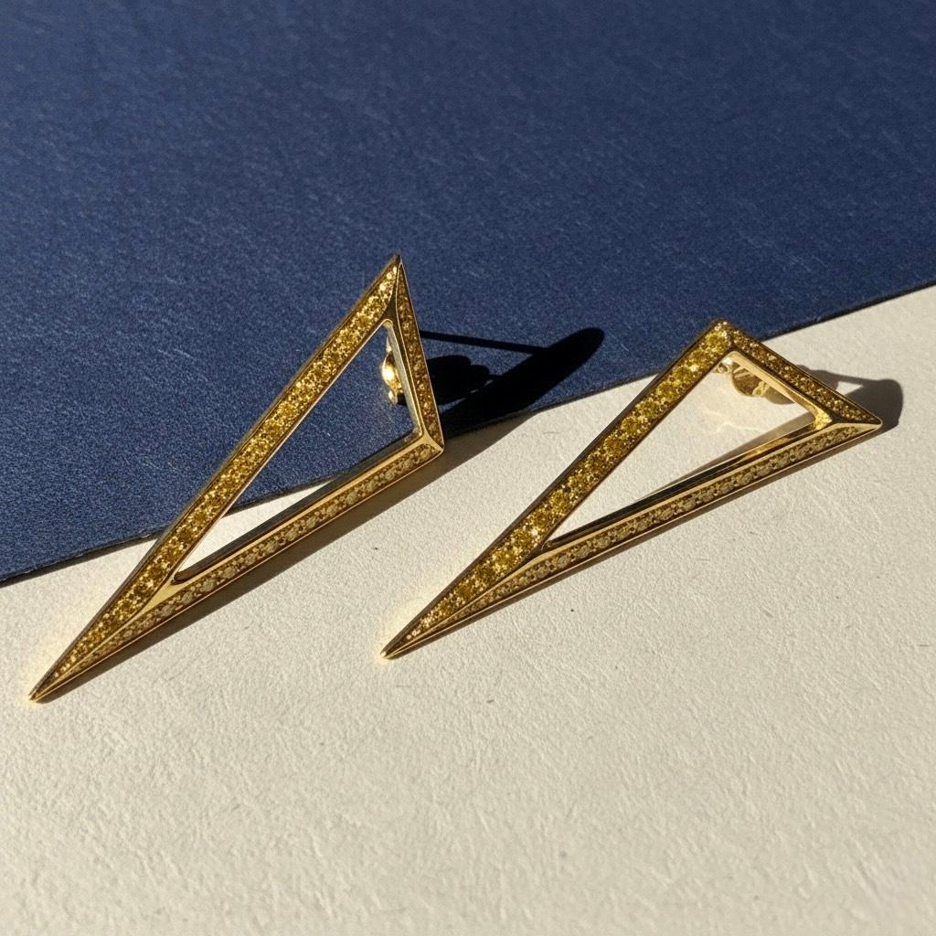 Ralph Masri Modernist Triangular Yellow Sapphire … - image 3