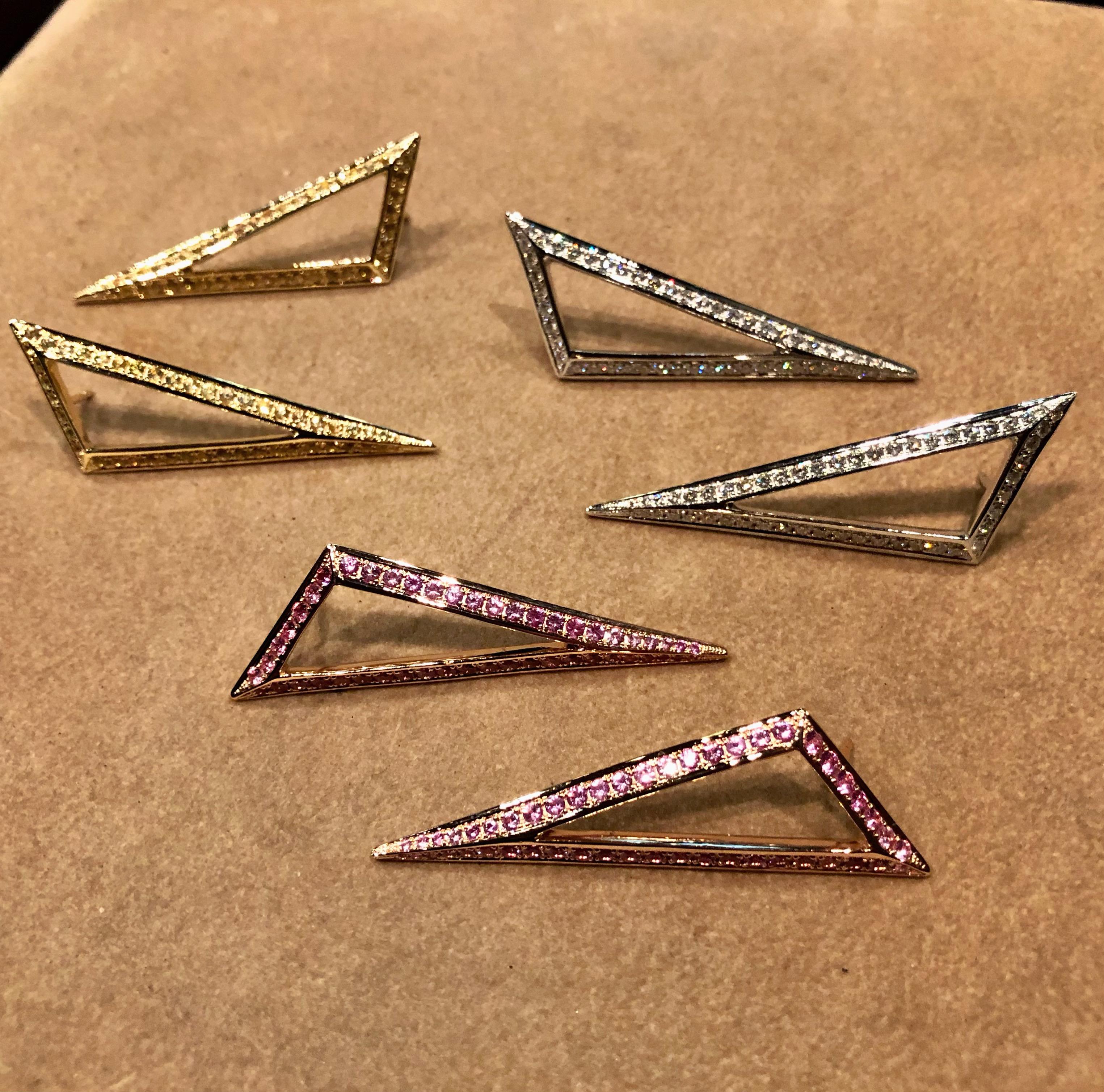 Ralph Masri Modernist Triangular Yellow Sapphire … - image 4