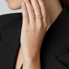 Ralph Masri Modernist Yellow Sapphire and Diamond Signet Ring