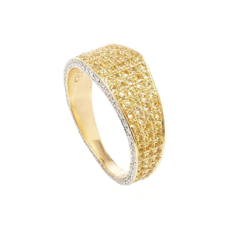 For Sale:  Ralph Masri Modernist Yellow Sapphire and Diamond Signet Ring 5