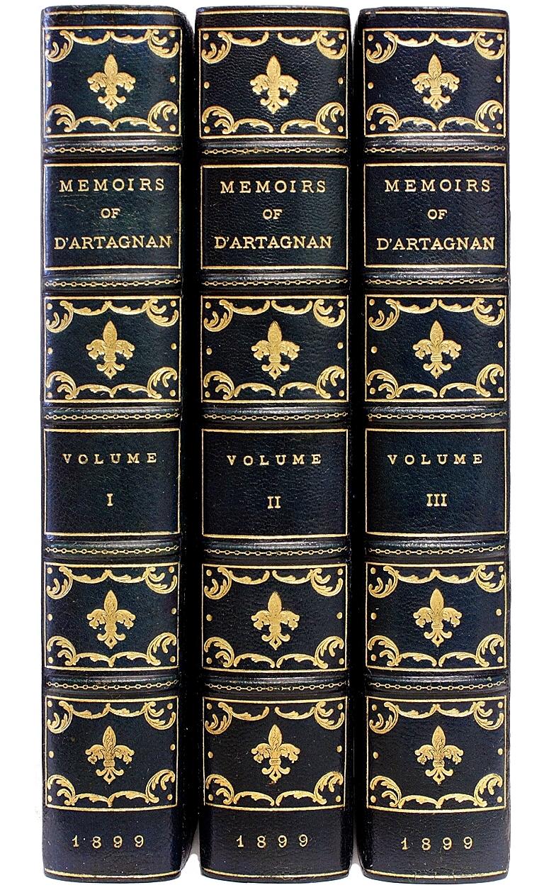 AUTHOR: NEVILL, Ralph. 

TITLE: Memoirs of Monsieur D'artagnan Captain-Lieutenant Of The 1st Company Of he King's Musketeers.

PUBLISHER: London: H. S. Nichols Ltd., 1899.

DESCRIPTION: SECOND EDITION REVISED AND CORRECTED. 3 vols., 8-3/4