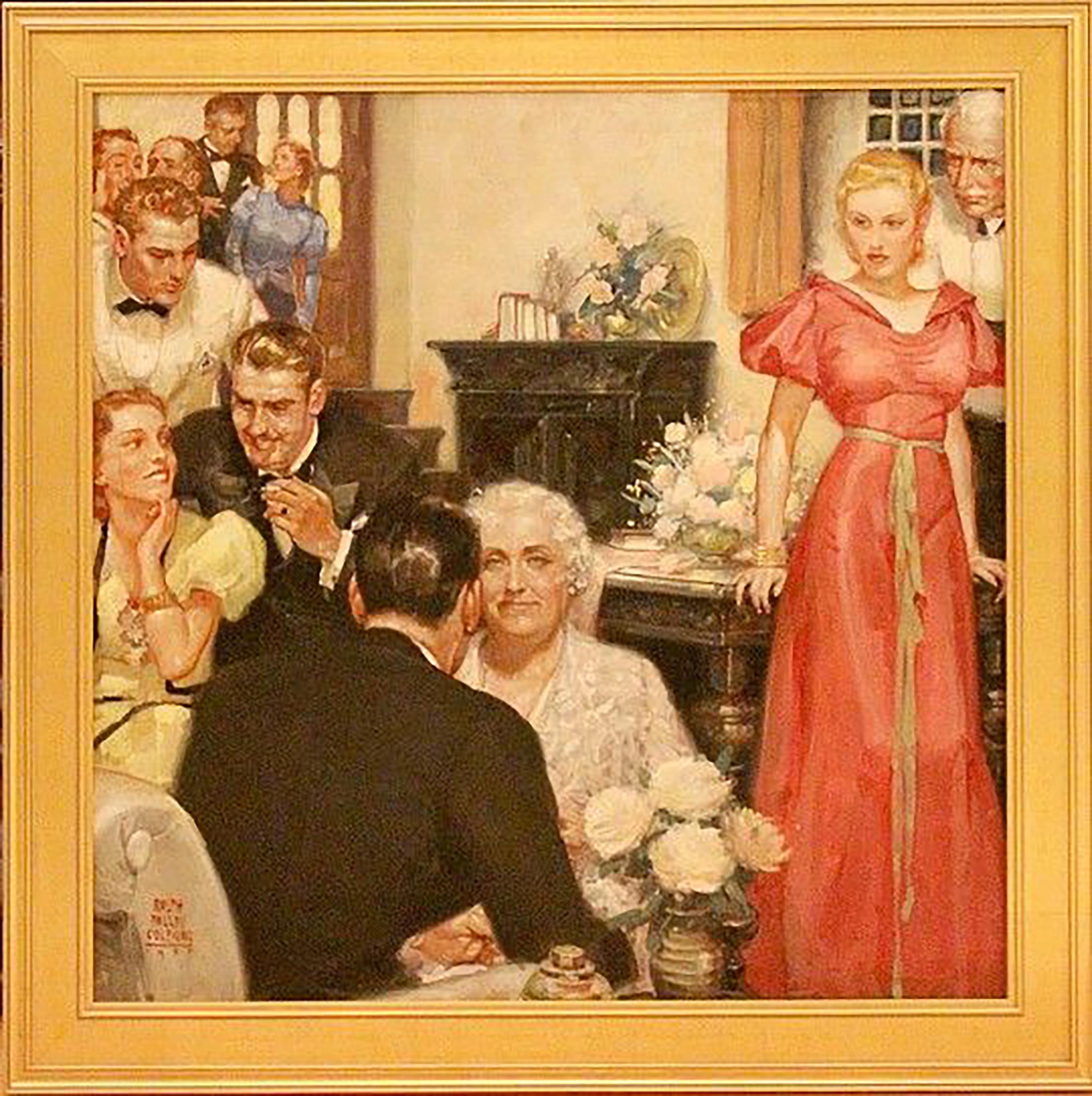 Party Scene - Painting by Ralph Pallen Coleman