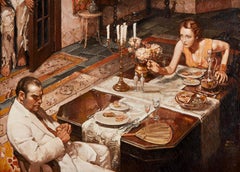 “Rosa and Doctor Lutyens quarreled violently” Story illustration for Cosmopolita