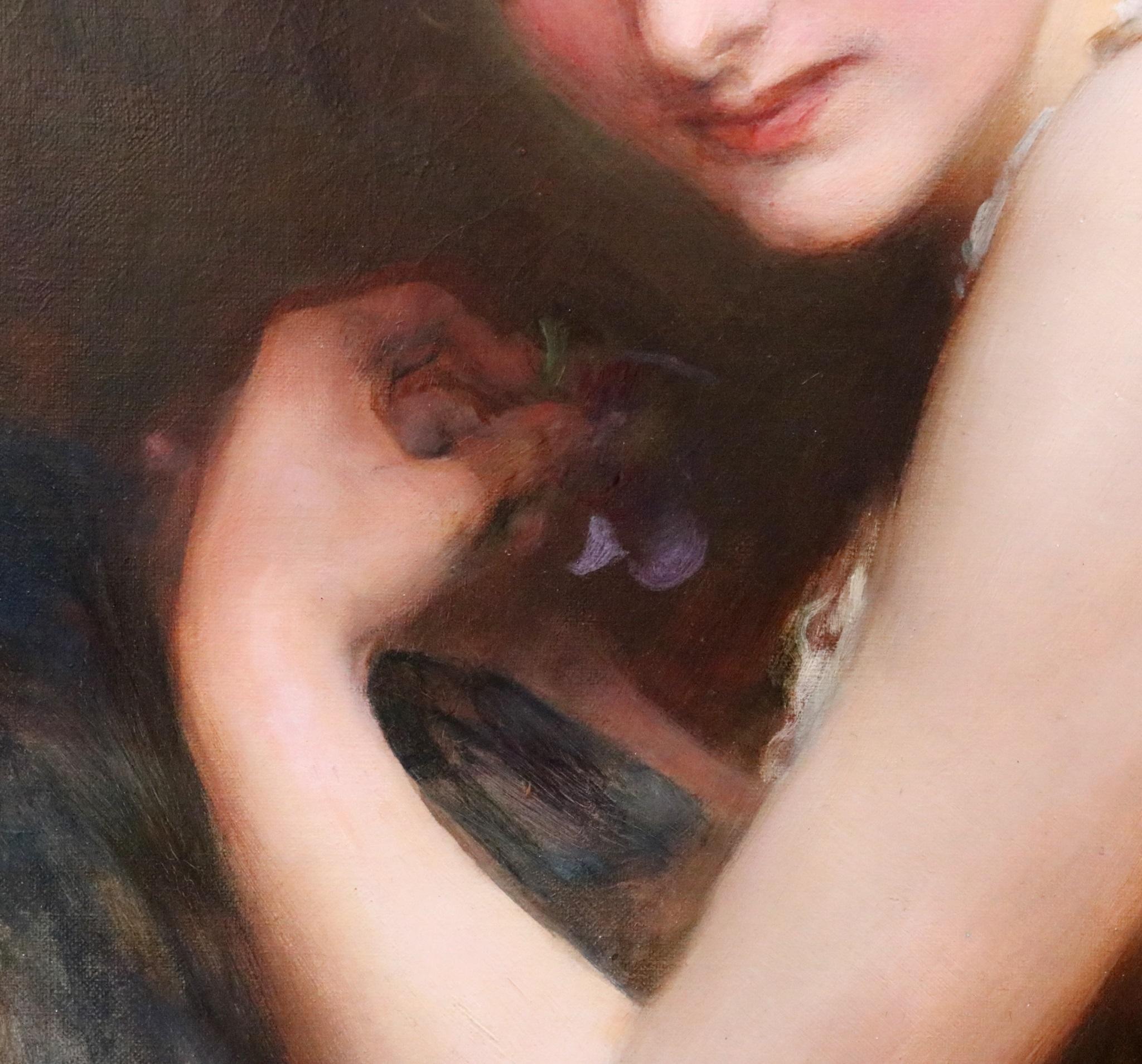 Flora - 19th Century Oil Painting of English Society Beauty as Roman Goddess 2