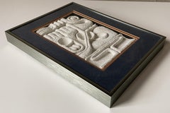 Ralph Prata Carved Concrete Wall Sculpture "Frozen Sound"
