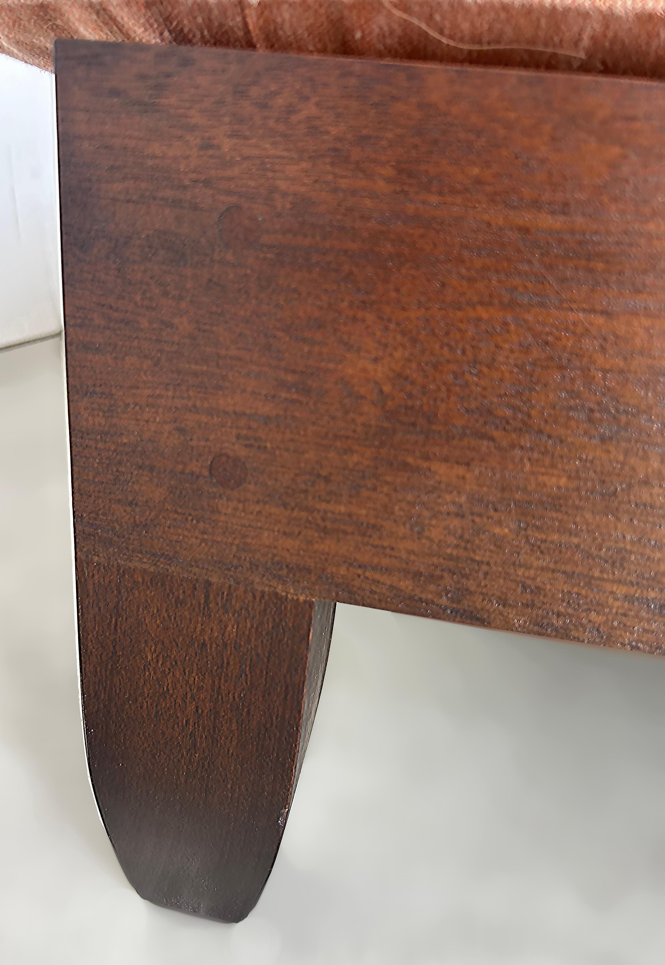Ralph Pucci Chris Lehrecke Sofá de caoba sin brazos con cojines sueltos en venta 4