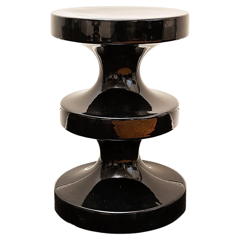 Ralph Pucci International India Mahdavi Tabouret d'évêque, table d'appoint en noir en vente