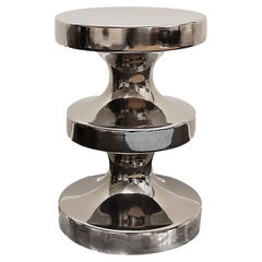 Ralph Pucci International India Mahdavi Tabouret et table d'appoint en argent