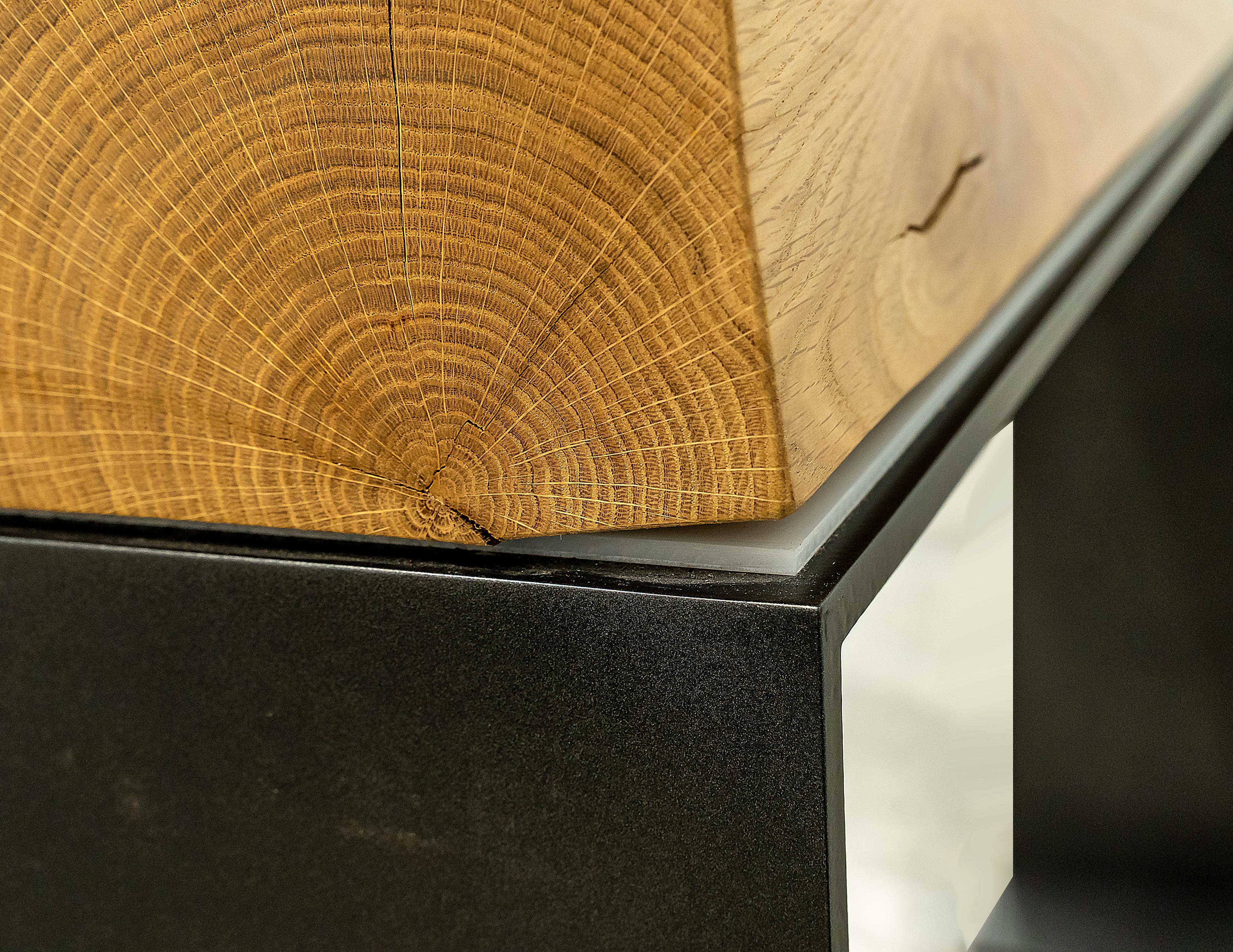 American Ralph Pucci Sven Paditz Tracy Simple Oak Console Table For Sale