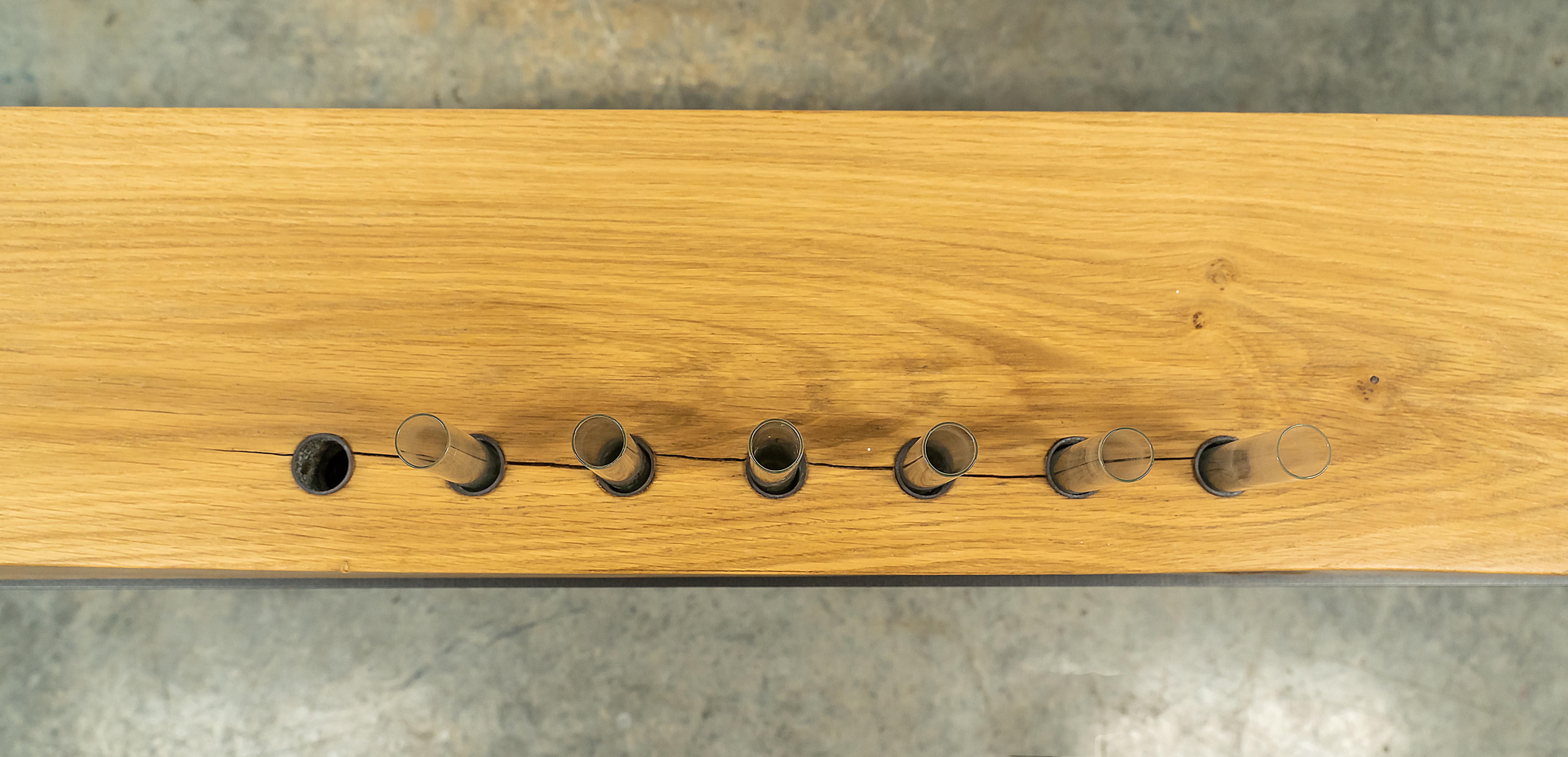 Iron Ralph Pucci Sven Paditz Tracy Simple Oak Console Table For Sale