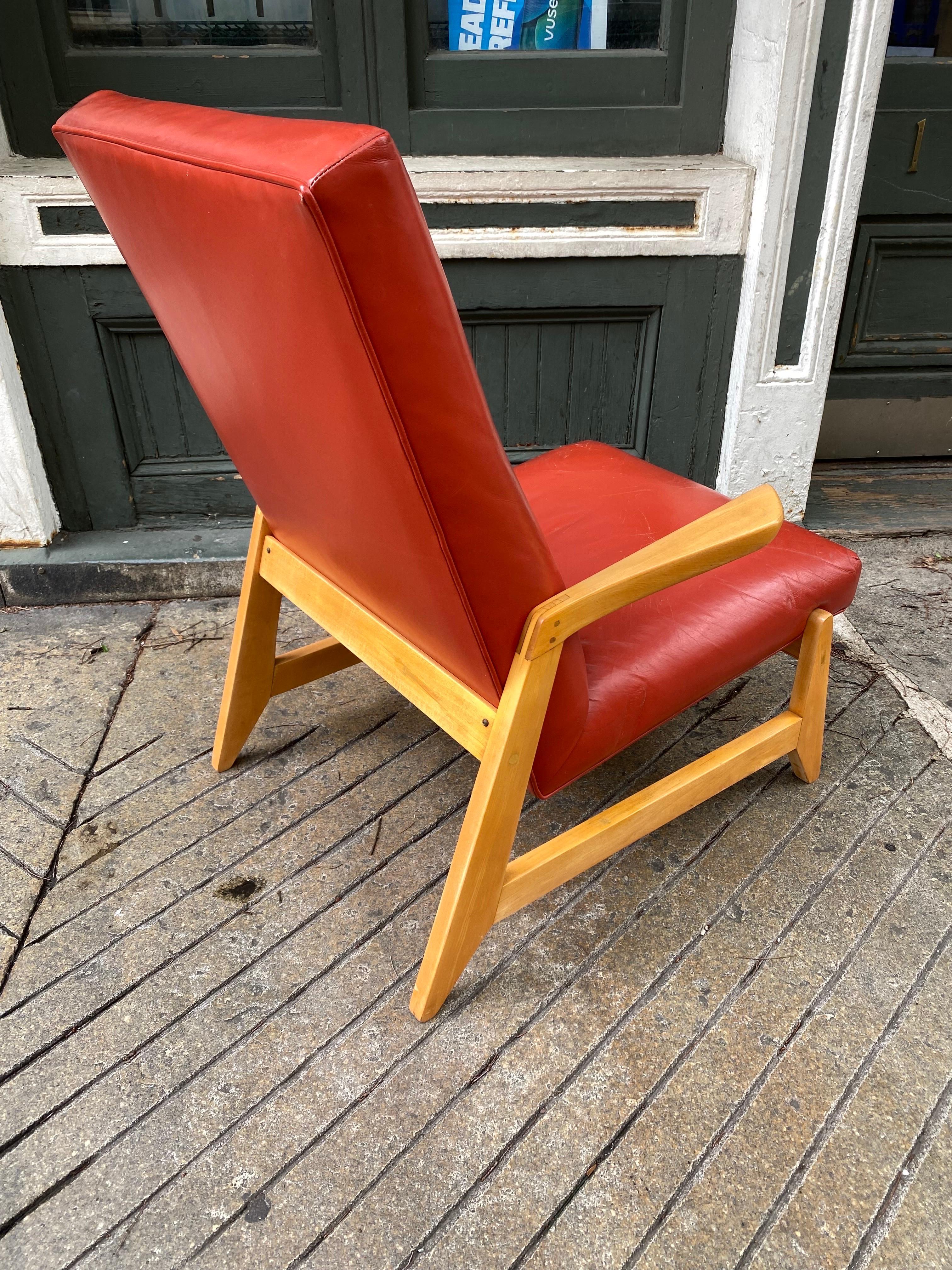 American Ralph Rapson High Back Lounge Chair For Sale