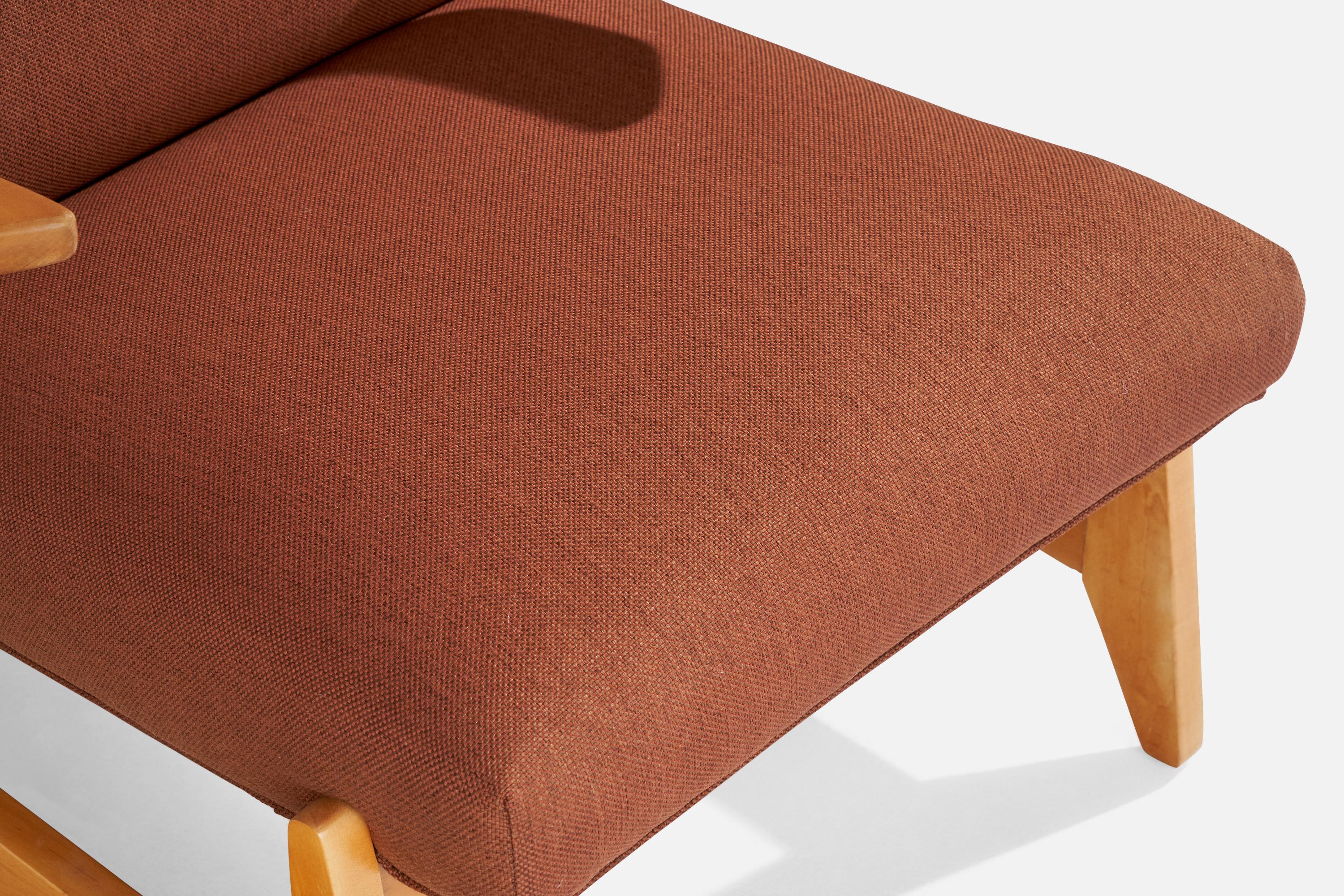 Ralph Rapson, Silla de salón, Madera, Tela, EE.UU., 1948 en venta 5
