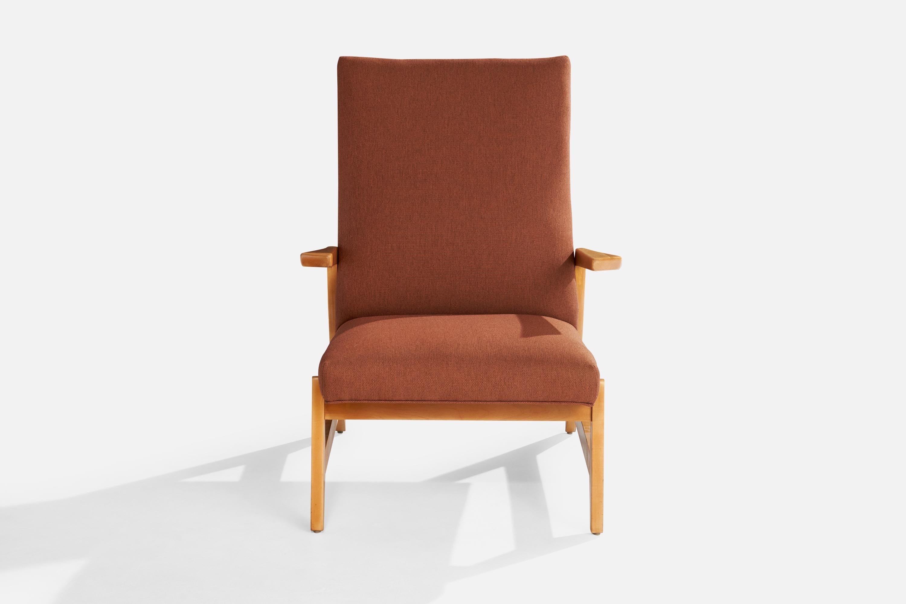 Ralph Rapson, Silla de salón, Madera, Tela, EE.UU., 1948 Moderno de mediados de siglo en venta