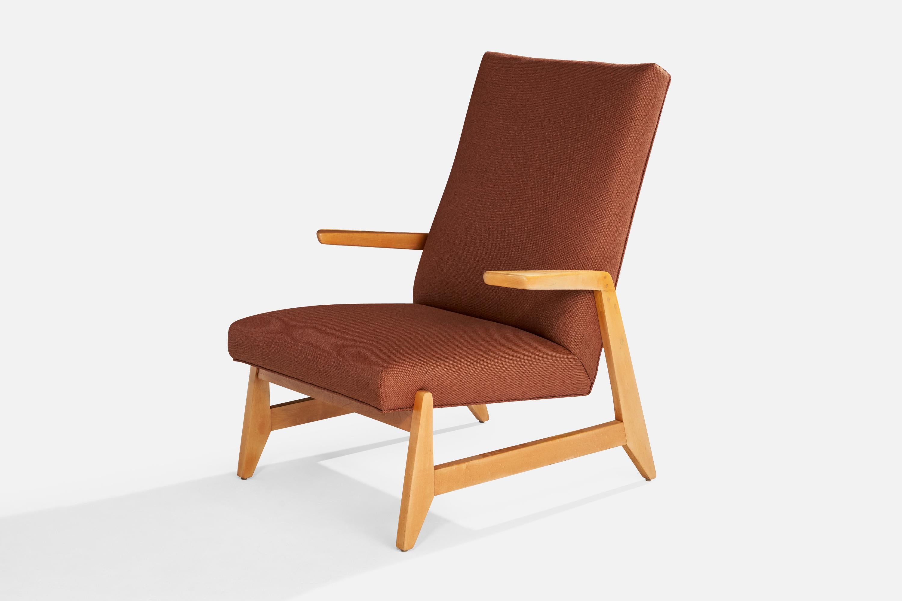 Ralph Rapson, Silla de salón, Madera, Tela, EE.UU., 1948 Estadounidense en venta