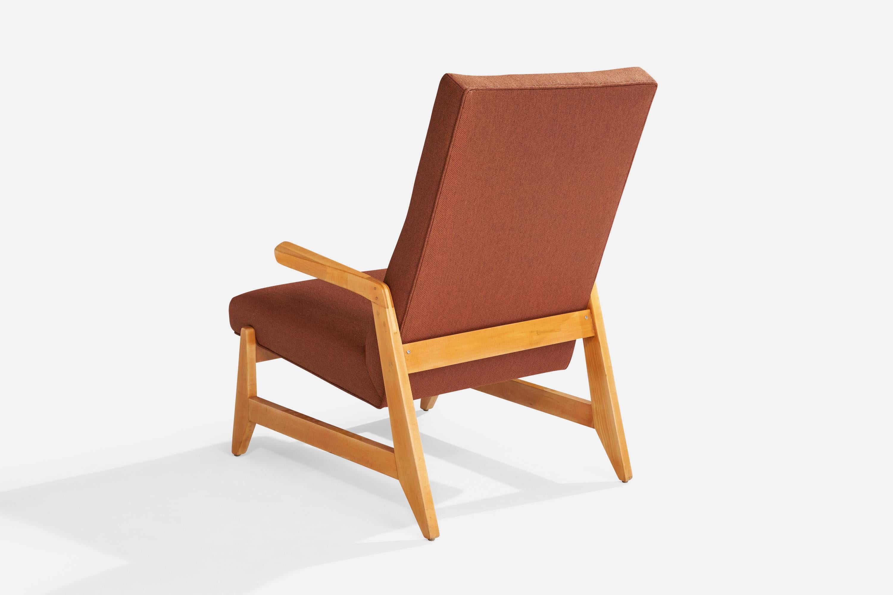 Ralph Rapson, Silla de salón, Madera, Tela, EE.UU., 1948 en Bueno estado para la venta en High Point, NC