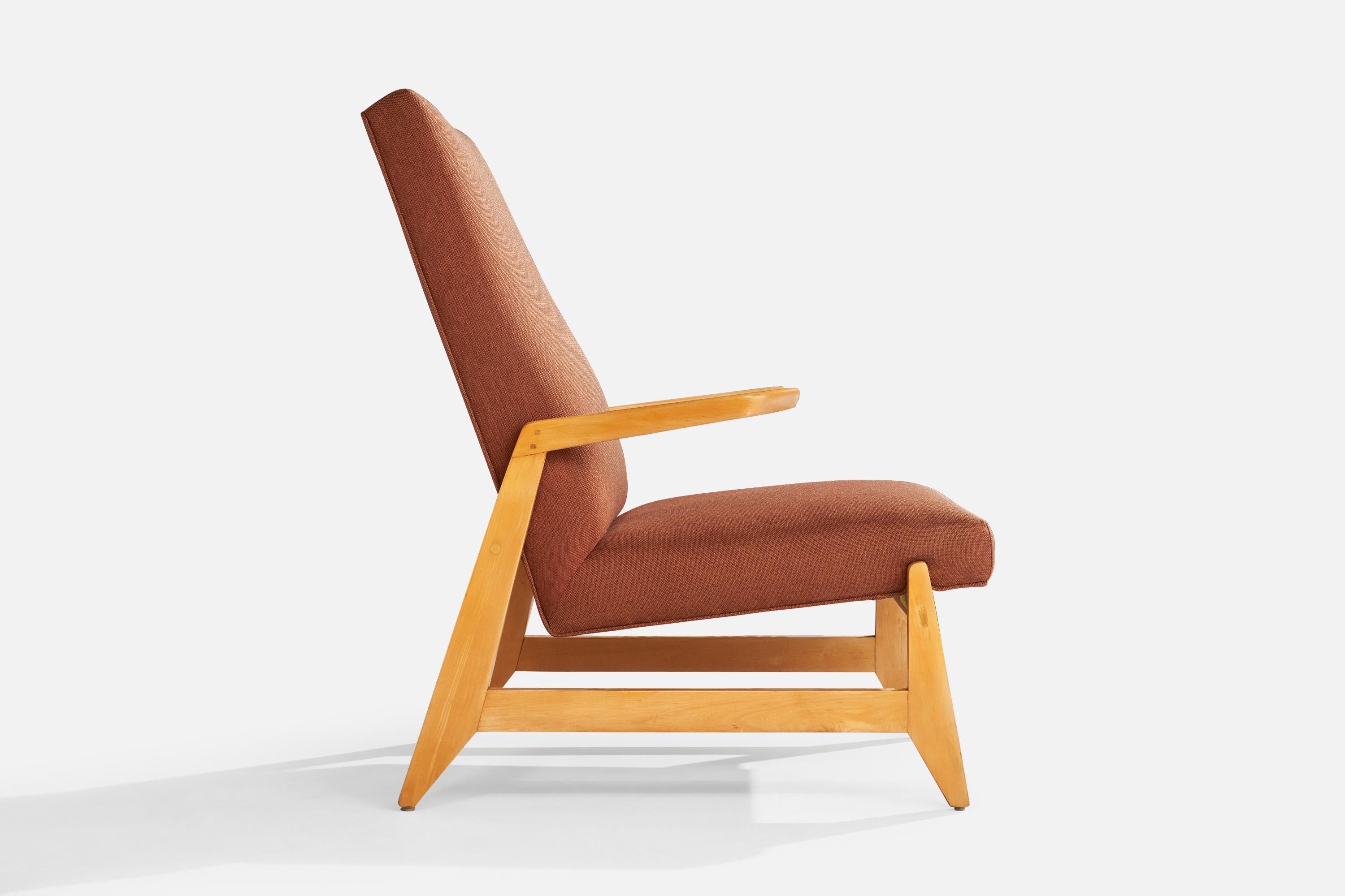 Ralph Rapson, Silla de salón, Madera, Tela, EE.UU., 1948 mediados del siglo XX en venta