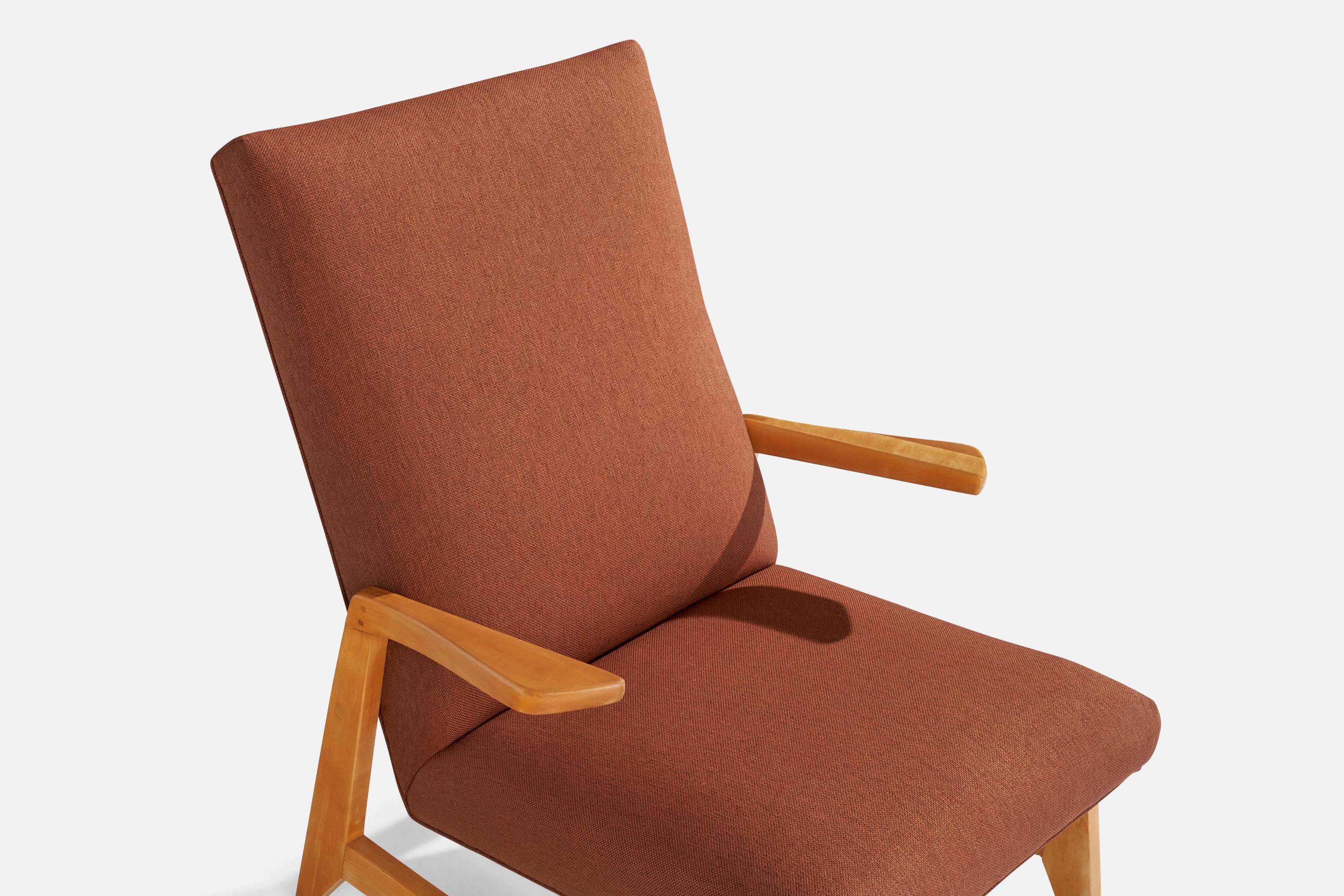 Ralph Rapson, Silla de salón, Madera, Tela, EE.UU., 1948 en venta 1