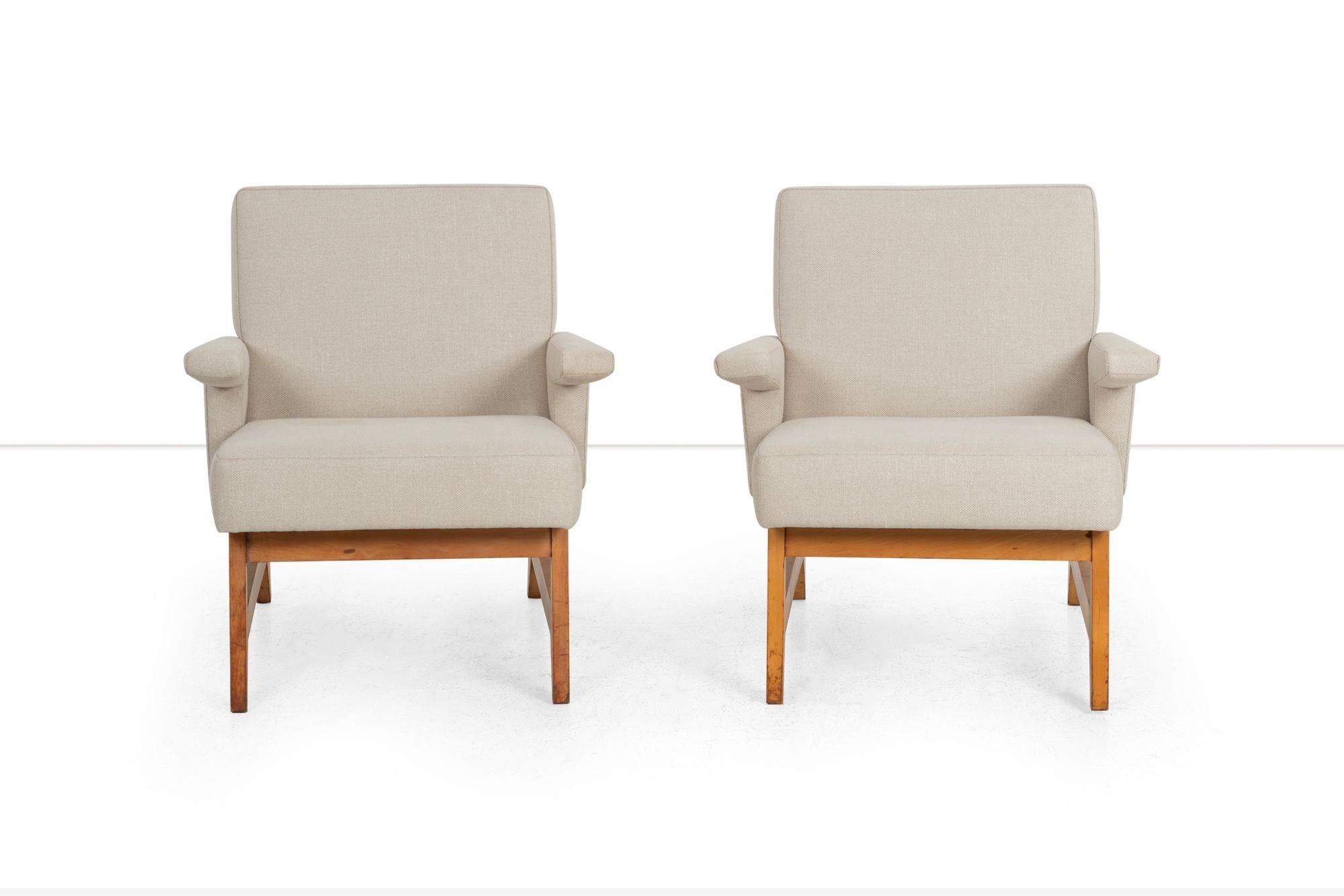 Mid-Century Modern Ralph Rapson Lounge Chairs for Knoll 1945 For Sale