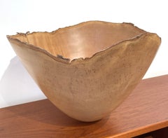 Ralph Ribour Sycomore Wood Bowl, Japanese Minimalist Style, France