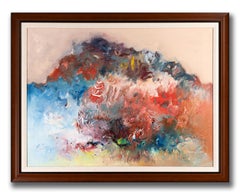 Ralph Rosenborg "American Landscape: Mountain" 1973 Signed Oil on Canvas