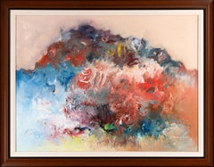 Ralph Rosenborg "American Landscape: Mountain" 1973 Signed Oil on Canvas