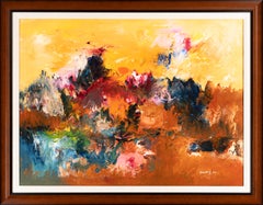 Ralph Rosenborg "American Landscape: Trees and Sky" 1973 Signed Oil on Canvas