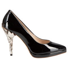 Ralph & Russo Black Patent Leather Eden Platform Pumps Size IT 36