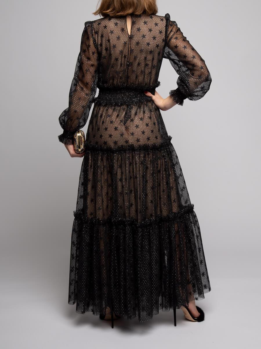 Women's Ralph & Russo Black Silk Star Gown Size XS