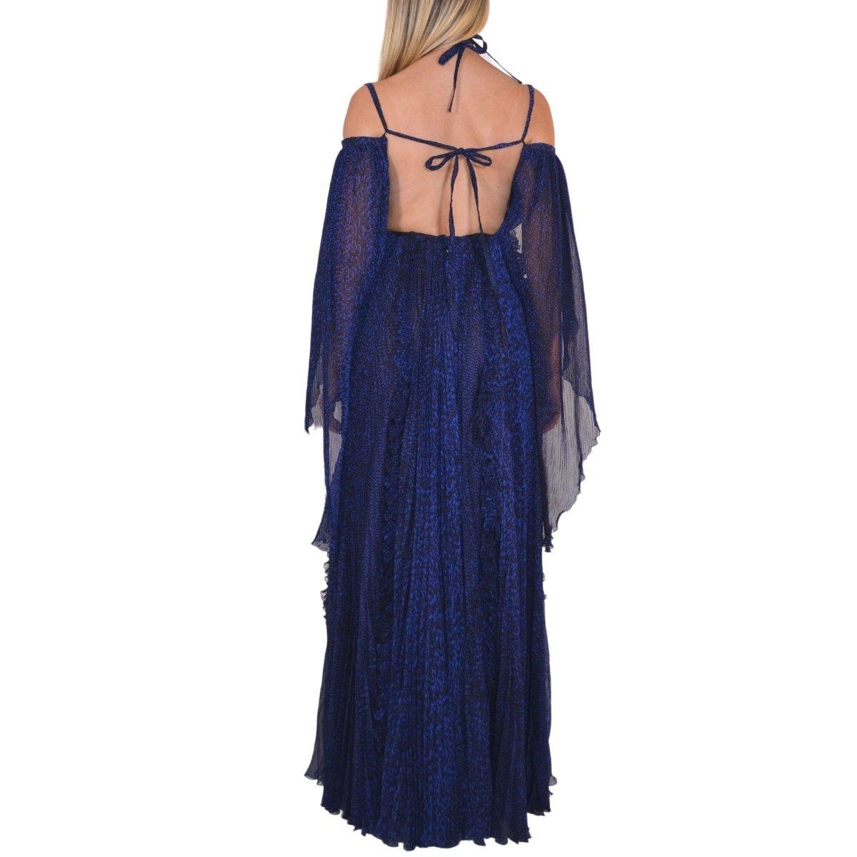 Ralph & Russo Blue Silk Ball Cape Gown For Sale 2