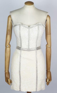 Ralph & Russo Crystal Embellished Lace Mini Dress