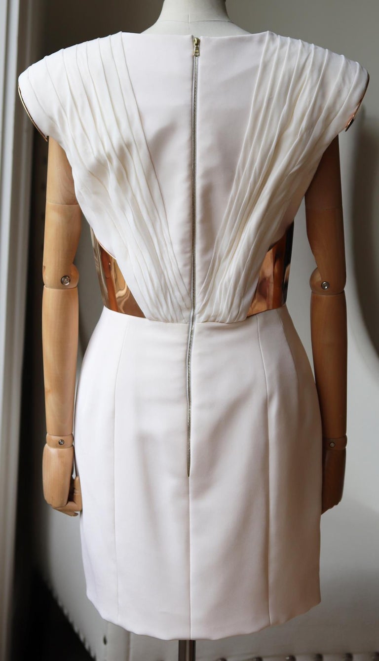 Ralph & Russo Embellished Silk Crepe De Chine Mini Dress In Excellent Condition For Sale In London, GB