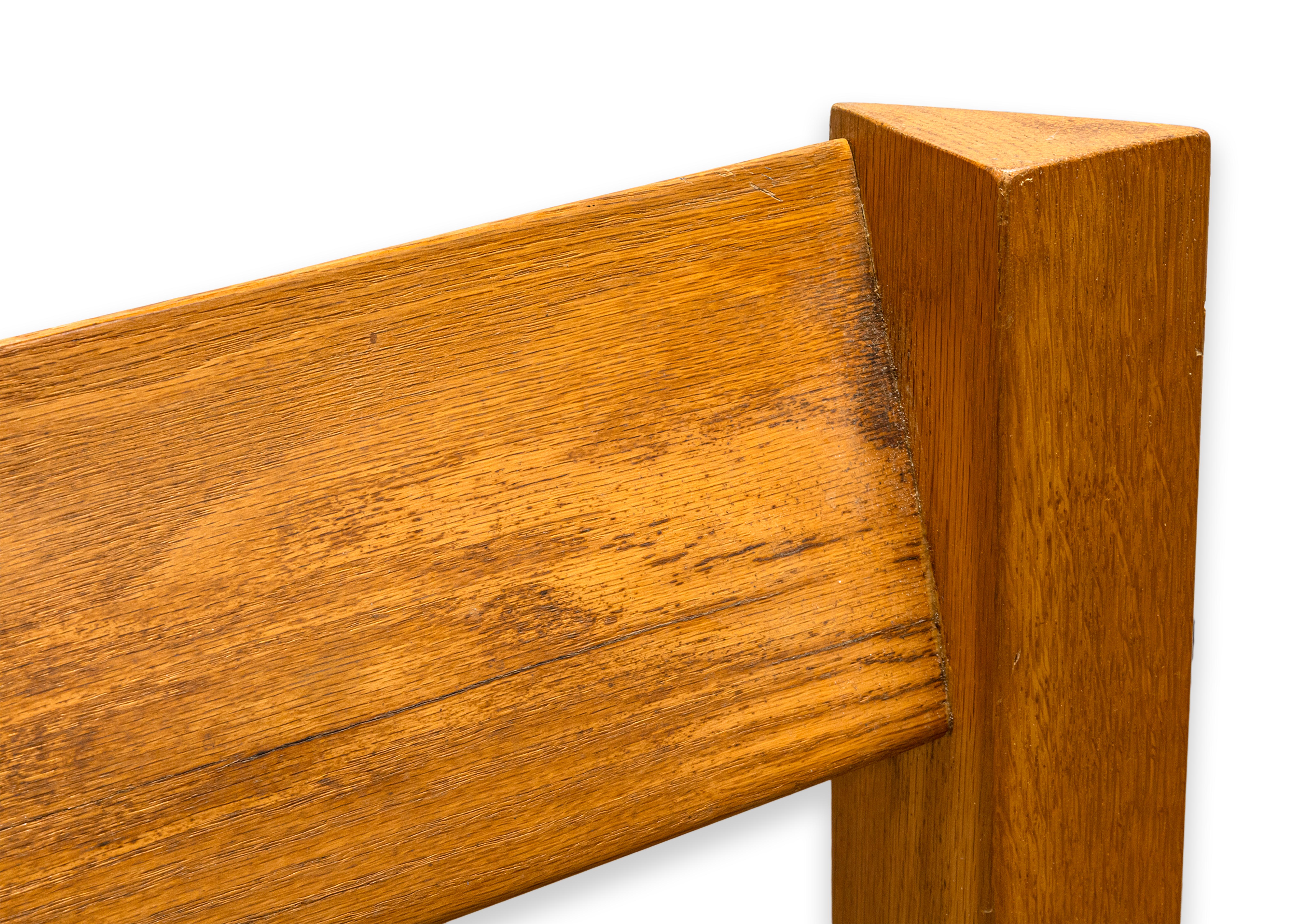 Lana Sgabello alto in Oak di Ralph Rye con imbottitura in lana in tessuto Arte e Artigianato in vendita
