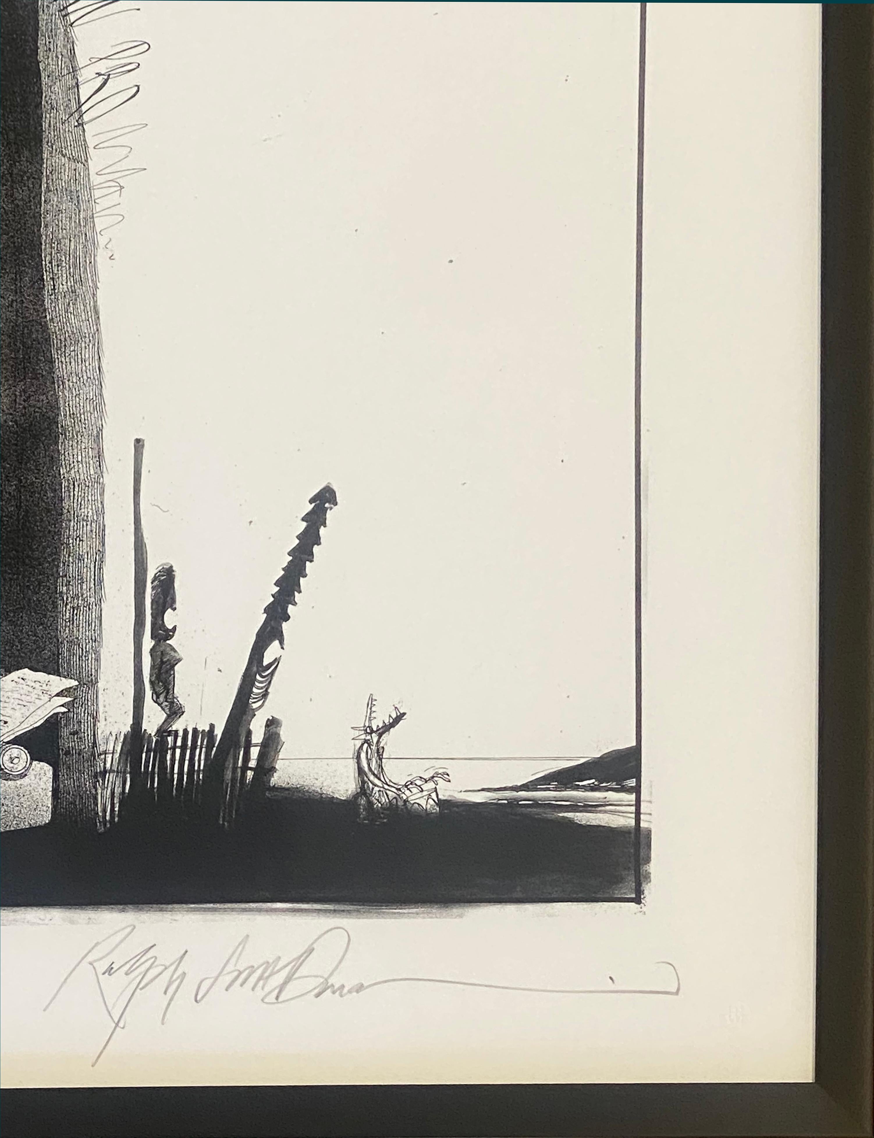 Città del Rifugio - Print Grigio di Ralph Steadman