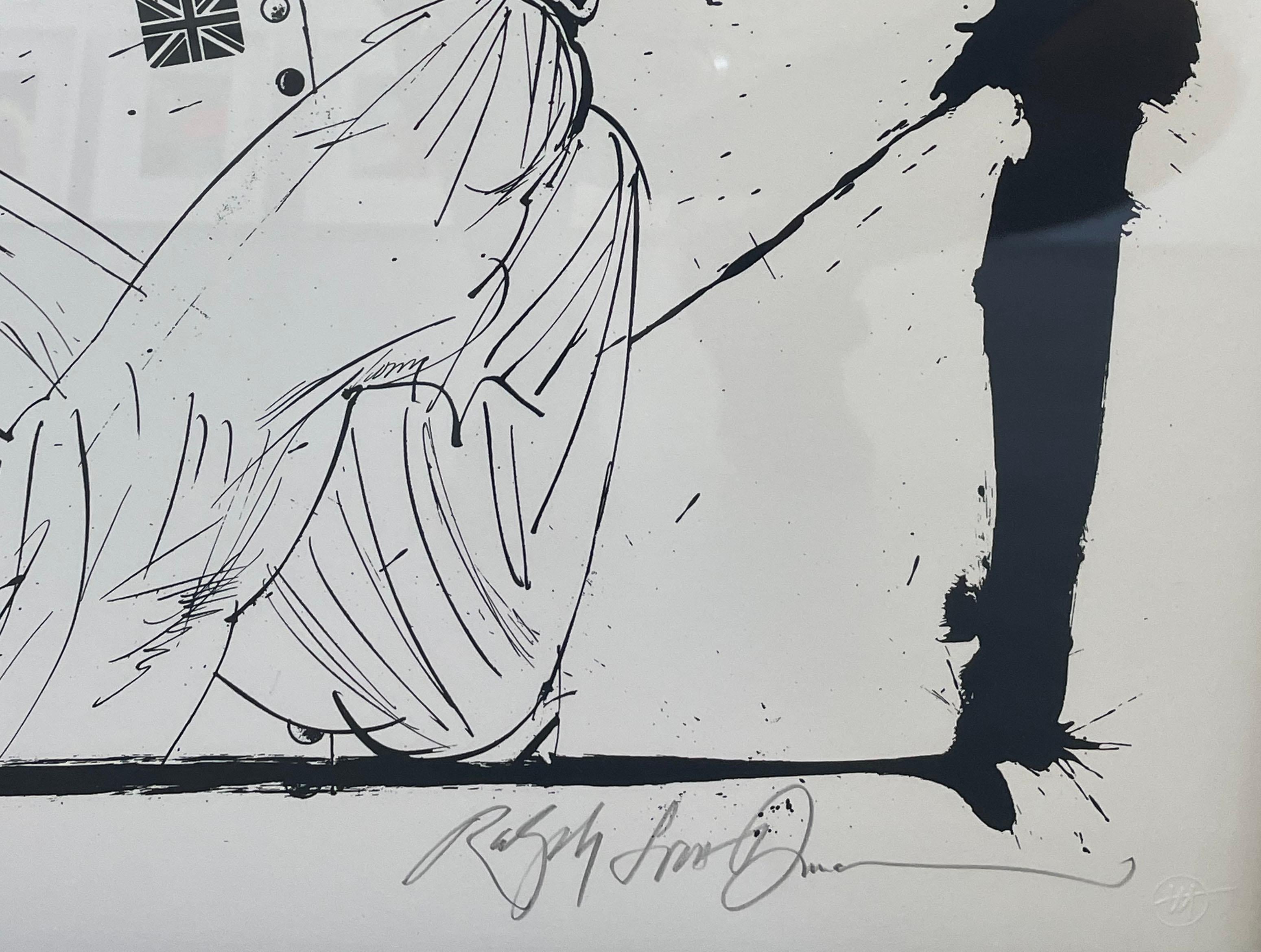 Hunter S. Thompson dans Straight Jacket - Surréalisme Print par Ralph Steadman