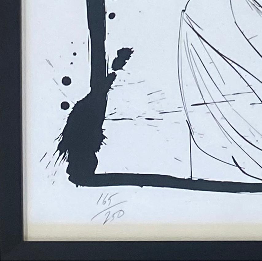 Hunter S. Thompson dans Straight Jacket - Gris Portrait Print par Ralph Steadman