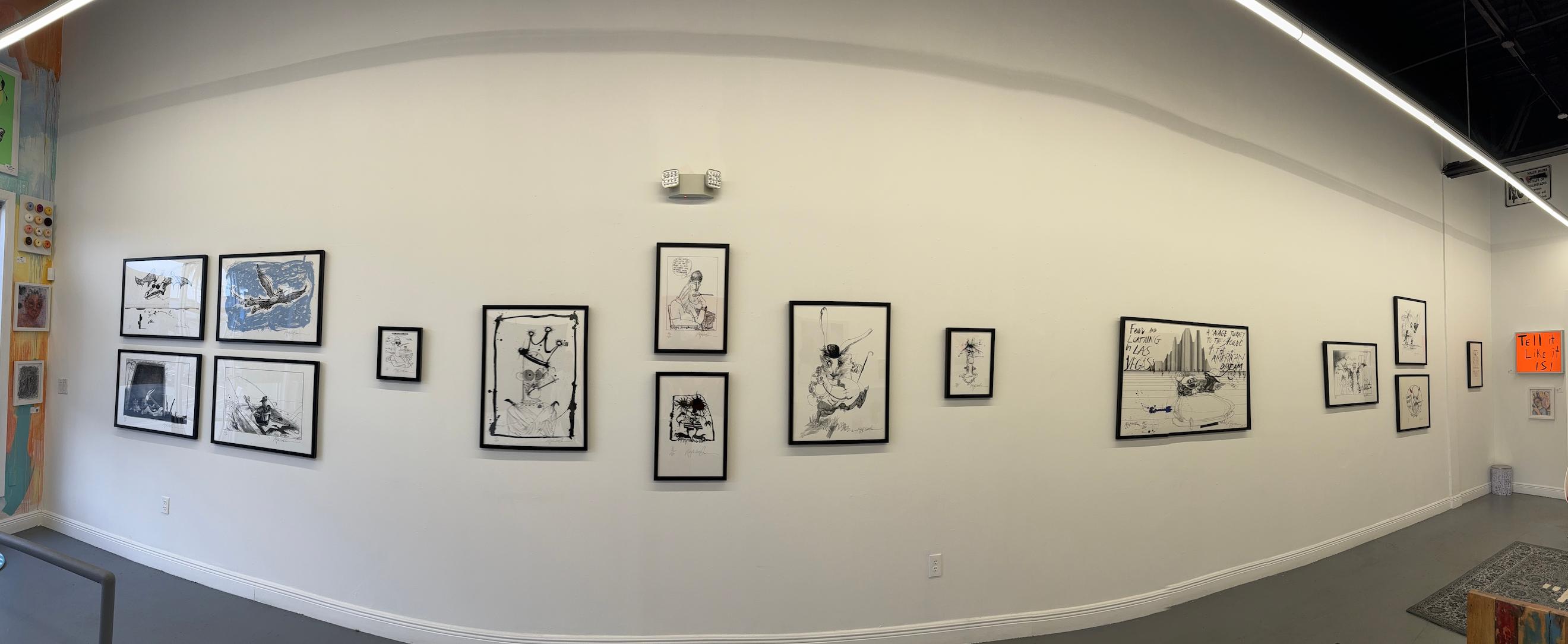 Viaggio Selvaggio nel Sogno Americano Edizione - Print Grigio di Ralph Steadman